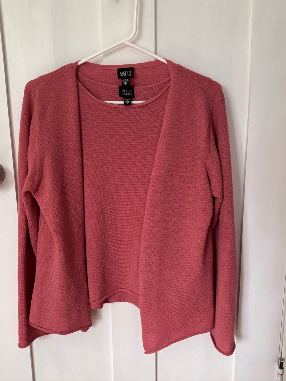 Eileen Fisher Rose Open-Front Lightweight Cardigan